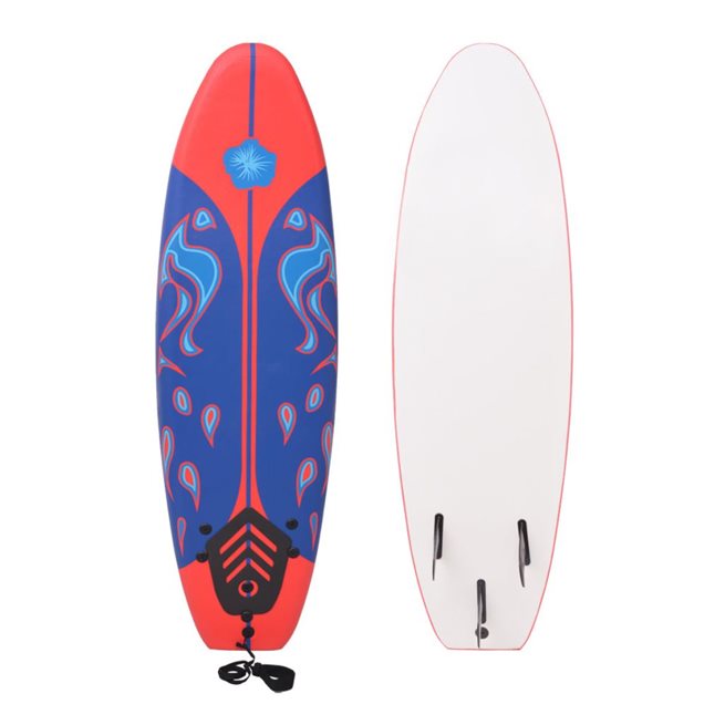 vidaXL Surfbräda blå och röd 170 cm