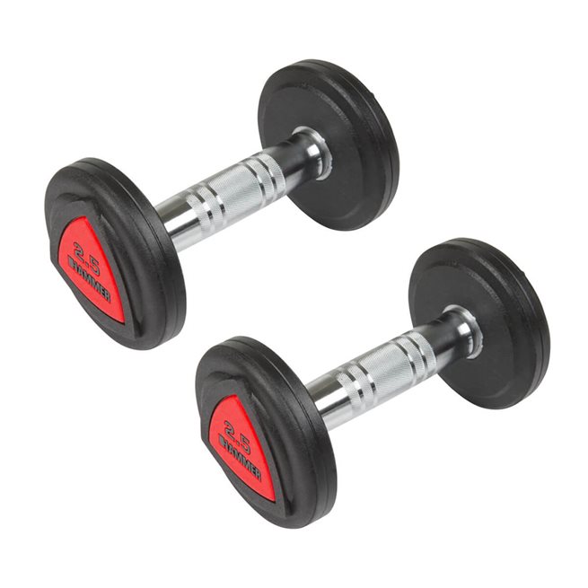Hammer Sport Pu Dumbbell, Hantlar Gummi