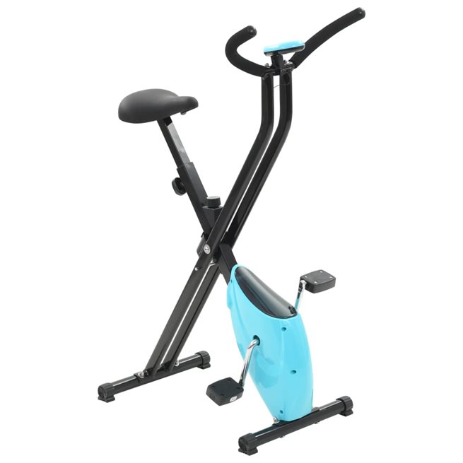 vidaXL Träningscykel X-bike remdrift blå