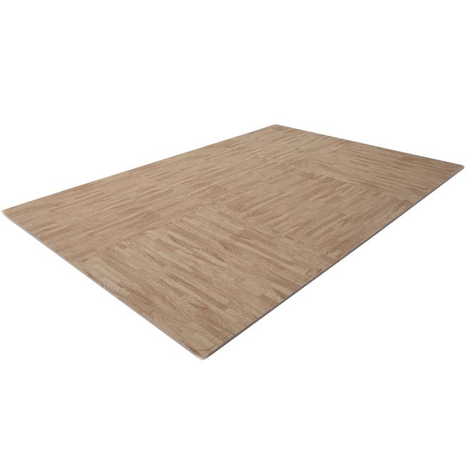 Finnlo Puzzle Mat Parquet Floor Design (Light Brown), Underlagsmatta