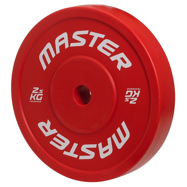Master Fitness Technique Plate, Viktskiva Gummerad