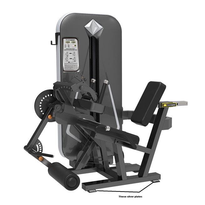 FitNord Diamond Double Leg Extension/Leg Curl, Styrkemaskin Ben