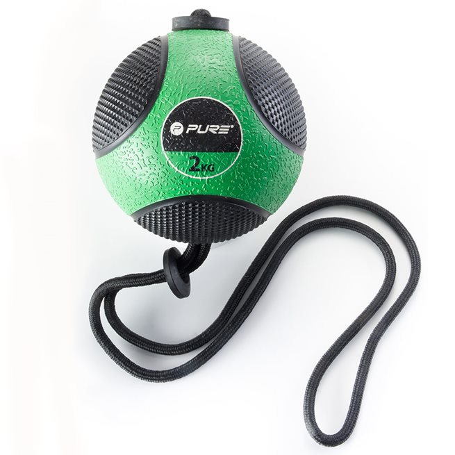 Pure2Improve Medicine Ball With Rope, Medicinboll