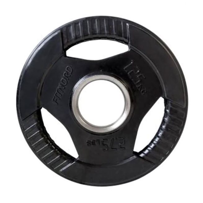 FitNord Tri Grip Black, Viktskiva Gummerad