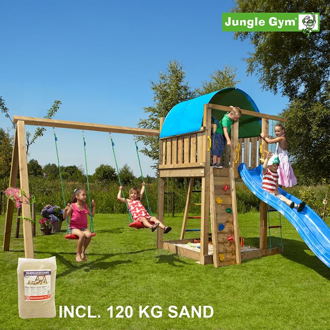 Jungle Gym Villa lektorn komplett inkl. Swing, Klätterställning