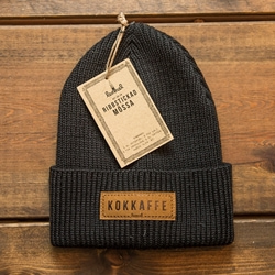 Lemmel Kaffe Ribbstickad Mössa "glöden" Black