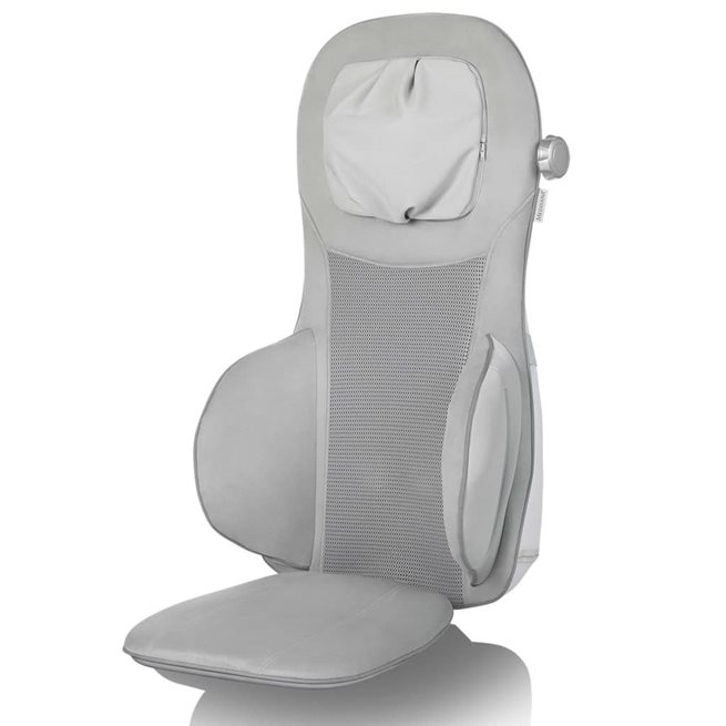 vidaXL Massagesits shiatsu/lufttrycksmassage MC 825 silver