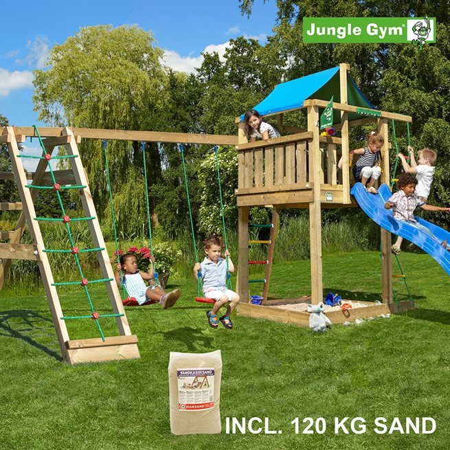 Jungle Gym Lodge lektorn komplett inkl. Climb 120 kg, Klätterställning