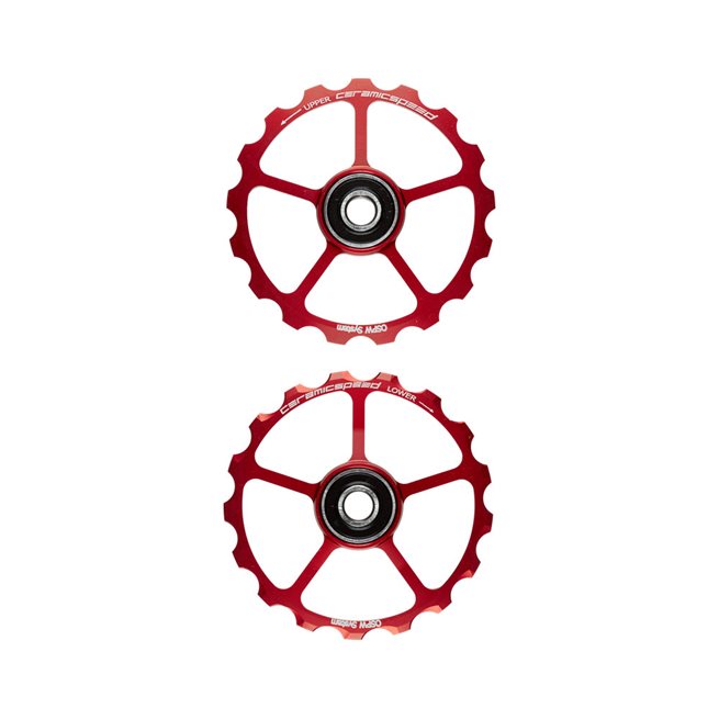 Ceramic Speed Oversized Pulley Wheels 17 Tooth (Spare) Coated, Rulltrissor