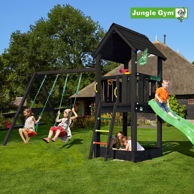 Jungle Gym Club lektorn komplett inkl. swing, Klätterställning