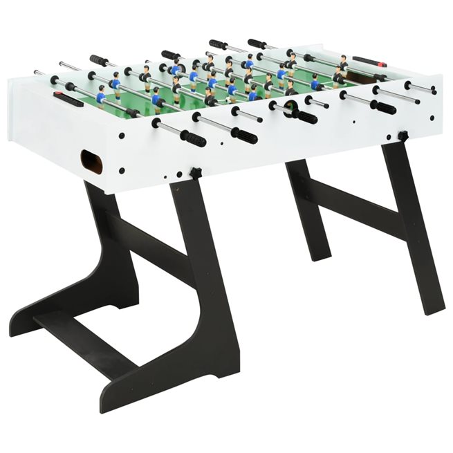 vidaXL Fotbollsbord hopfällbart 121x61x80 cm vit