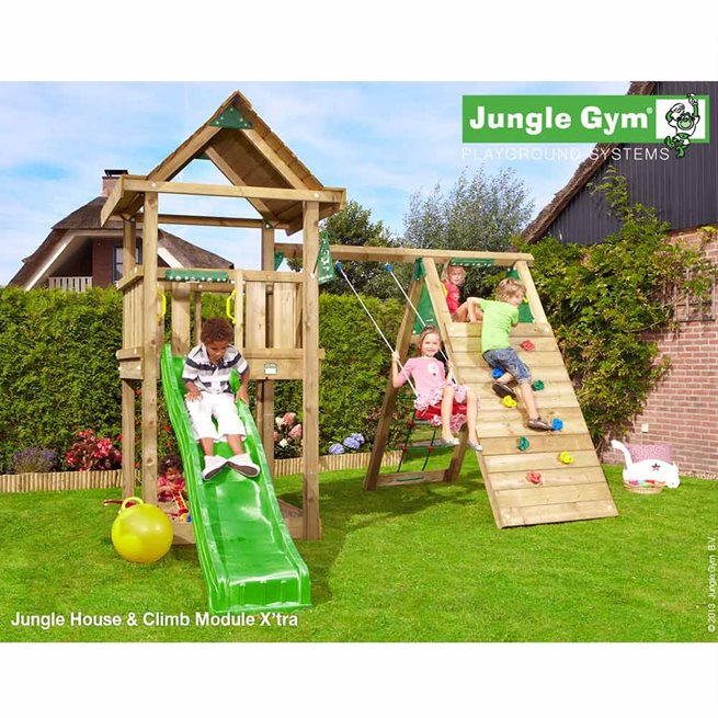 Jungle Gym House Lektorn Komplett Inkl. Rutschkana