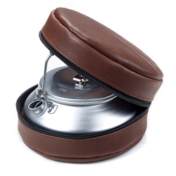 Lemmel Kaffe, kaffepanna 0.9L med skinnfodral