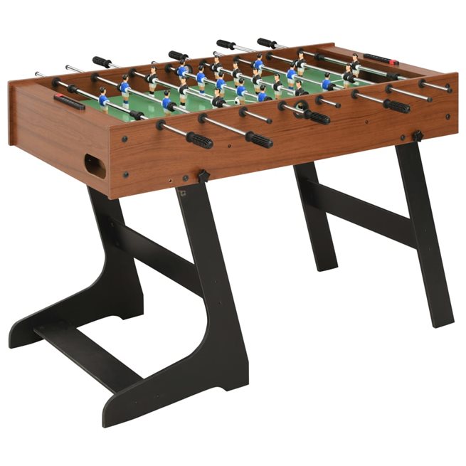 vidaXL Fotbollsbord hopfällbart 121x61x80 cm brun