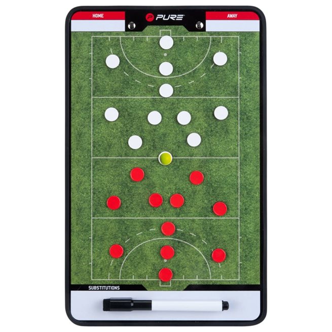 vidaXL Dubbelsidig taktikplatta landhockey 35x22 cm