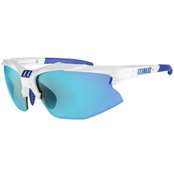 Bliz Hybrid, White/Smoke with blue multi