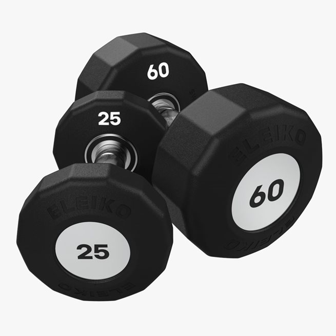 Eleiko Evo Dumbbell - Rotating, Hantlar Gummi