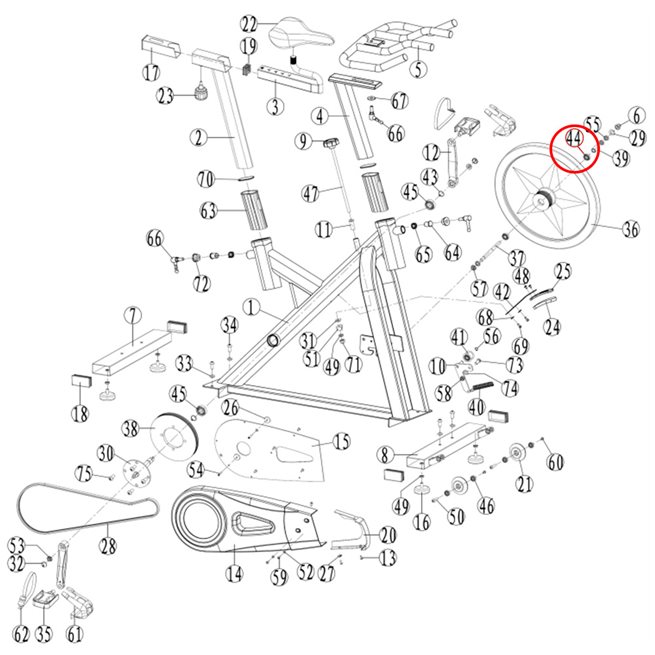 Abilica Racer Wmn Bearing 44, Reservdel