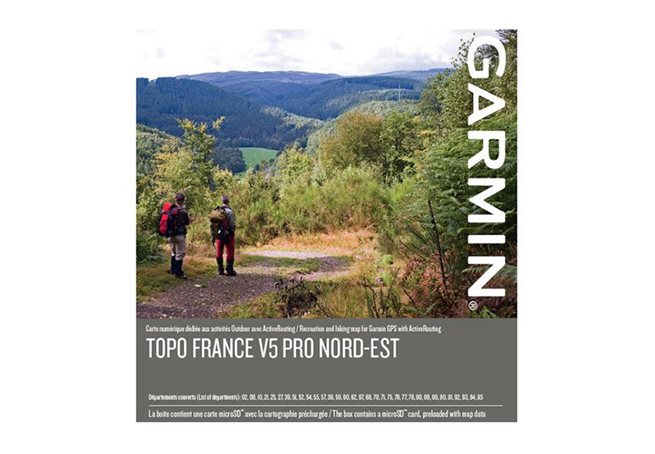 Garmin TOPO Frankrike v5 PRO, nordöstra Garmin microSD™-/SD™-kort