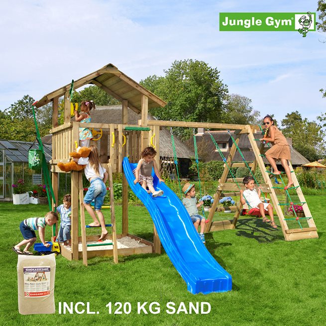 Jungle Gym Chalet lektorn komplett inkl. Climb, Klätterställning