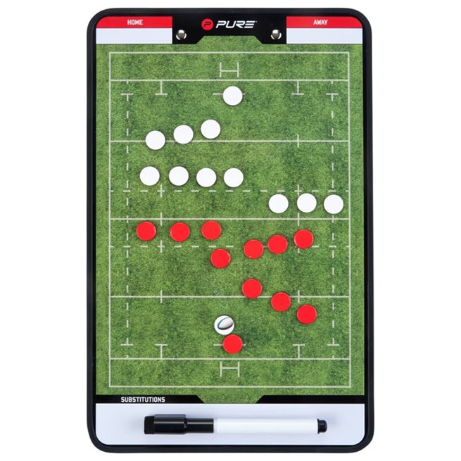 vidaXL Dubbelsidig taktikplatta för rugby 35x22 cm