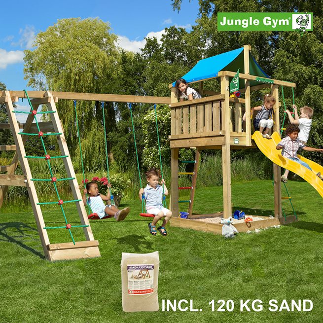 Jungle Gym Lodge lektorn komplett inkl. Climb, Klätterställning
