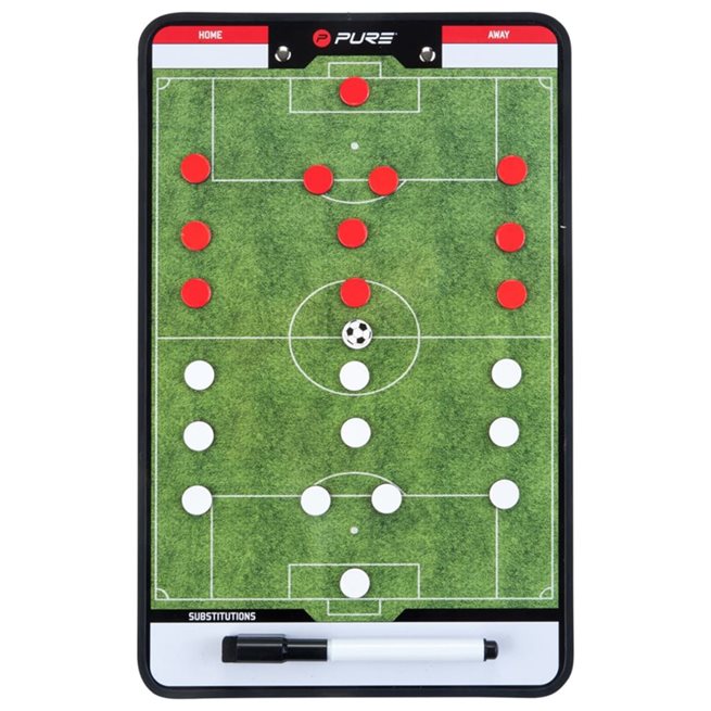 vidaXL Dubbelsidig taktikplatta för fotboll 35x22 cm