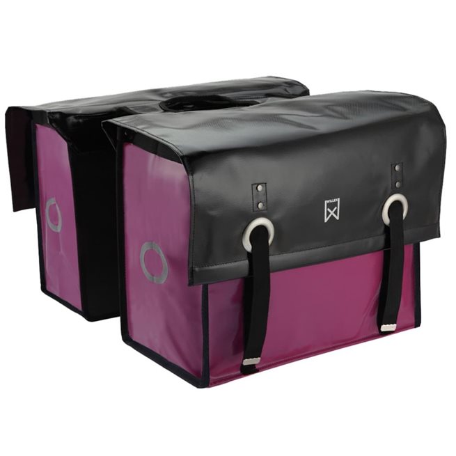 vidaXL Cykelväskor 52 L presenningstyg svart och violett