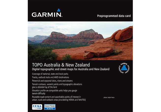 Garmin TOPO Australien + Nya Zeeland Garmin microSD™/SD™ card