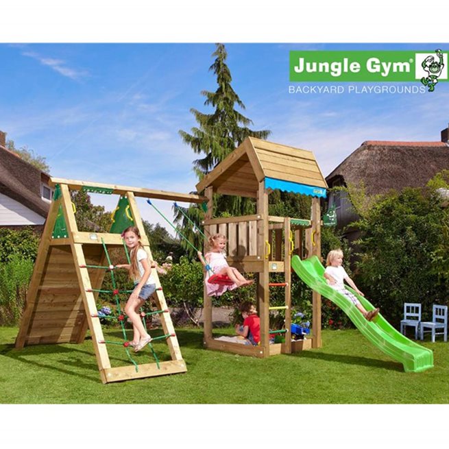 Jungle Gym Home Lektorn Komplett Inkl. Rutschkana