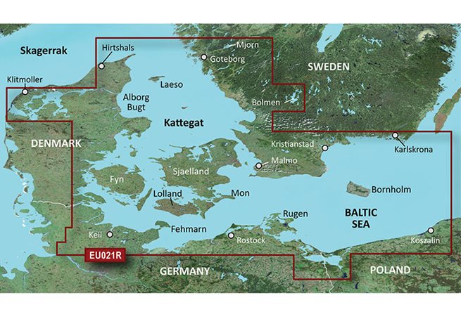 Garmin Danmark Öst-Sweden Sydöst Garmin VEU021R - BlueChart g3 Vision mSD/SD