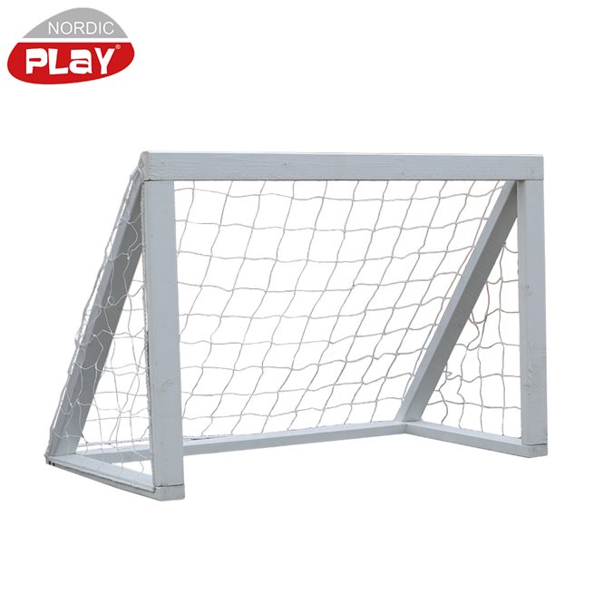 Nordic Play Fotbollsmål i trä 1,27 X 0,65 X 0,86 M, Vit, Fotboll