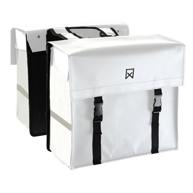 vidaXL Cykelväskor presenningstyg 40 L vit