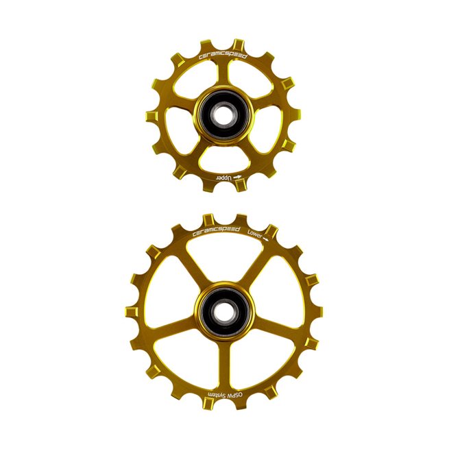 Ceramic Speed Oversized Pulley Wheels 14/18 Tooth (Spare) Coated, Rulltrissor