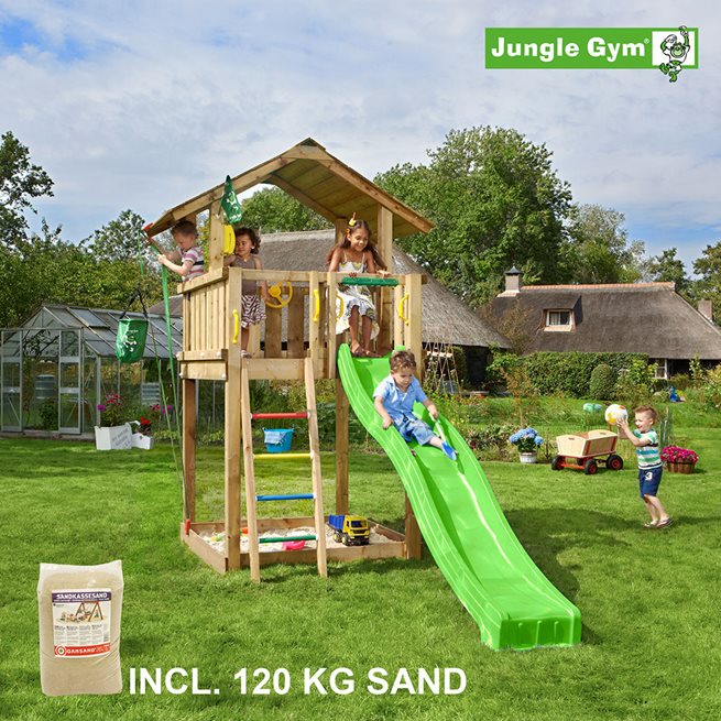 Jungle Gym Chalet lektorn komplett inkl. 120 kg, Klätterställning