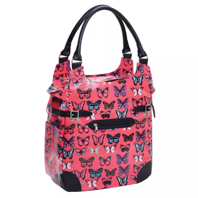 vidaXL Cykelväska 16 L rosa fjäril