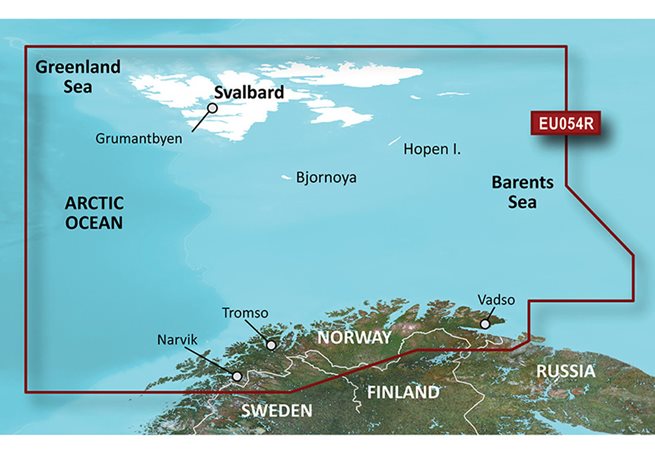 Garmin Vestfjord-Svalbard-Varanger Garmin VEU054R - BlueChart g3 Vision mSD/SD