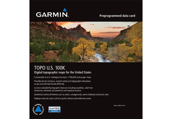 Garmin TOPO U.S. 100K Garmin microSD™/SD™ card