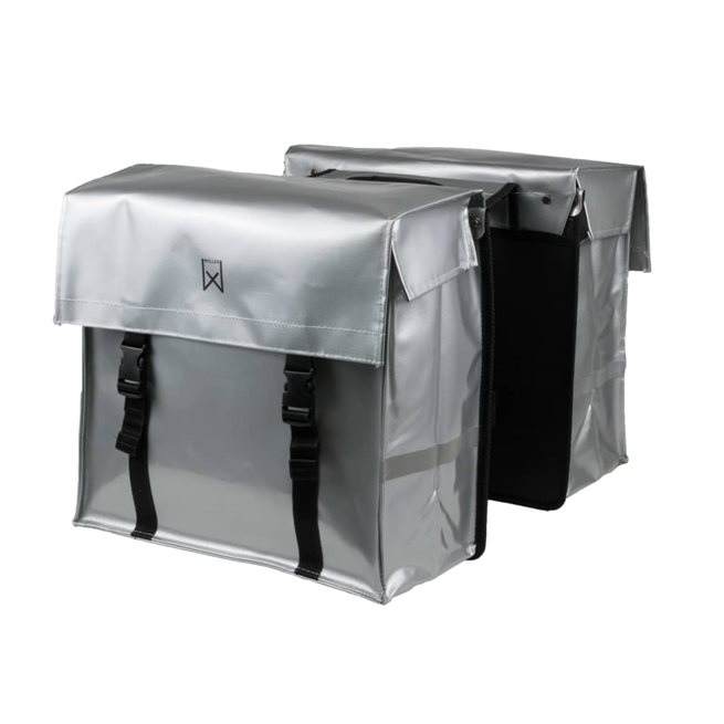 vidaXL Cykelväskor presenningstyg 40 L silver