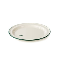 GSI Deluxe Enamelware Plate Cream
