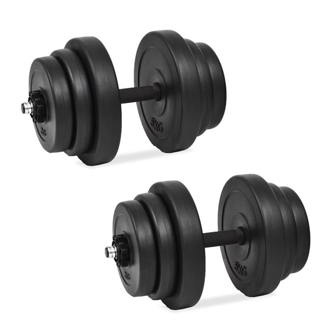 vidaXL Hantelset 18 delar 40 kg