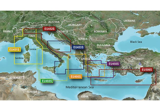 Garmin Adriatic Sea, North Coast Garmin VEU452S - BlueChart g3 Vision mSD/SD