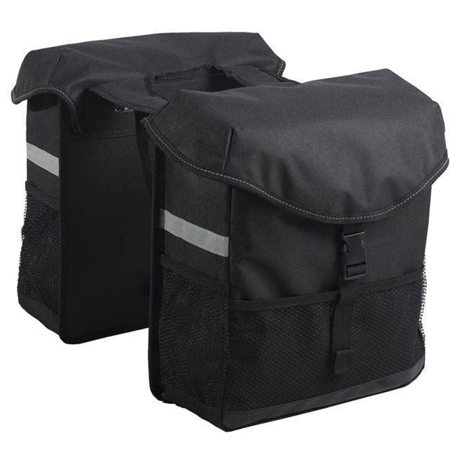 vidaXL Dubbel cykelväska 19 L svart