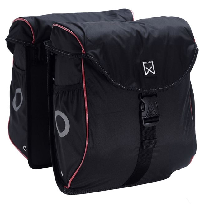 vidaXL Cykelväska 300 Flexi 24 L svart och röd