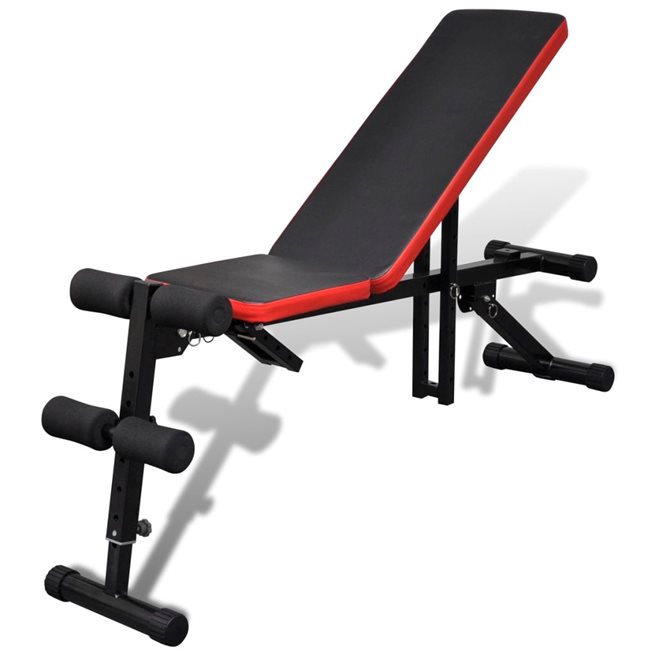 vidaXL Justerbar Sit-up-bänk