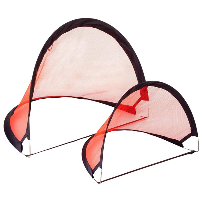 vidaXL Pop-Up Fotbollsmål 2 st 120x86x86 cm