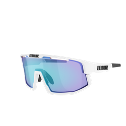 Bliz Vision Matt White, Smoke With Blue Multi