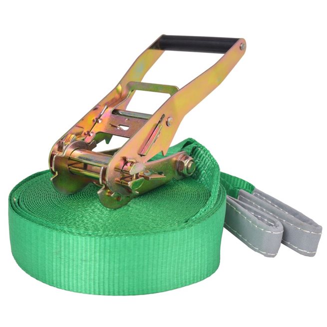 vidaXL Slackline 15 m x 50 mm 150 kg grön