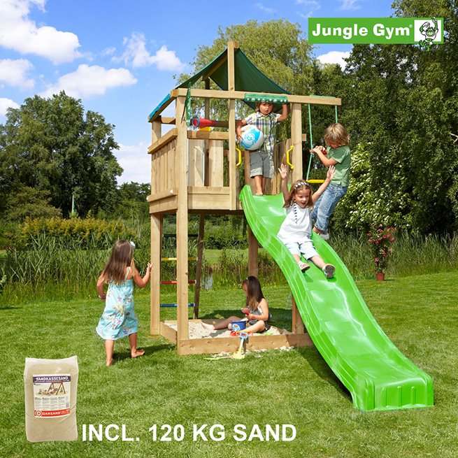 Jungle Gym Lodge lektorn komplett inkl. 120 kg, Klätterställning