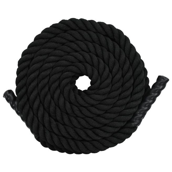 vidaXL Klätterrep 15 m polyester svart